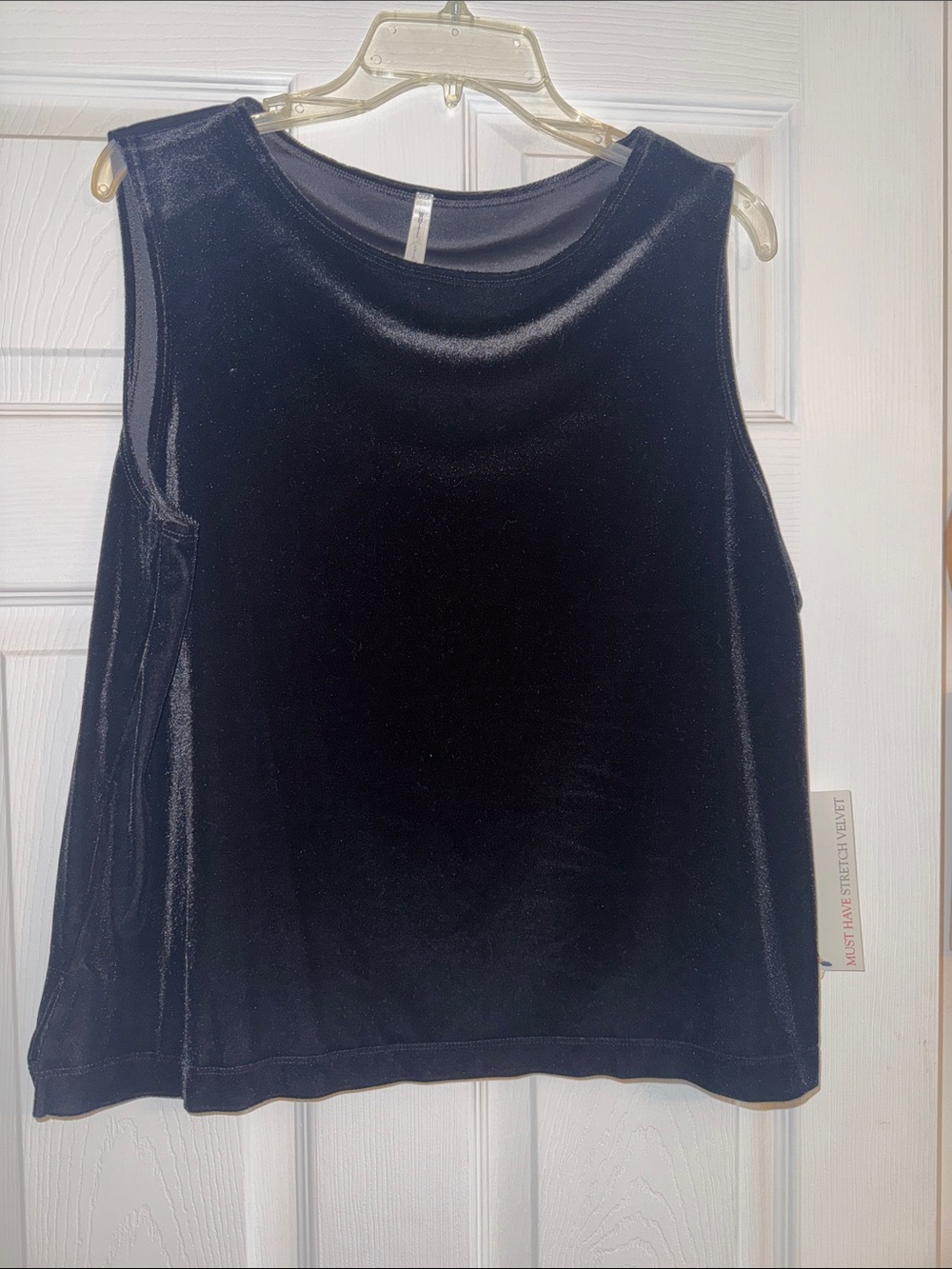 White Stag Black Velvet Sleeveless Tank Top